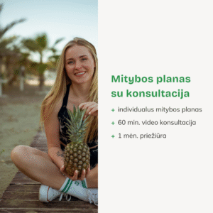 Mitybos planas su konsultacija ir 1mėn priežiūra