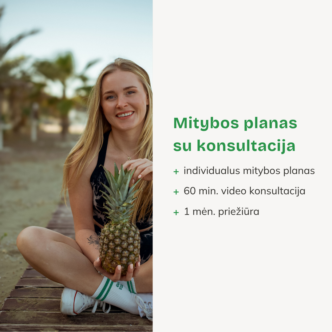 Mitybos planas su konsultacija ir 1mėn priežiūra